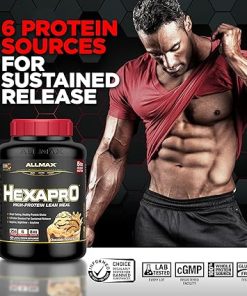 ALLMAX HEXAPRO- Chocolate – 2 lb – 25 Grams of Protein Per Serving – 8-Hour Sustained Release – Zero Sugar – 21 Servings 2