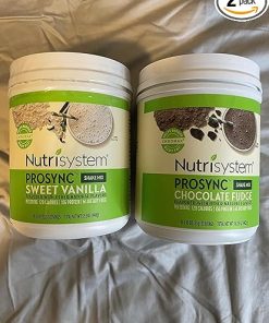 Nutrisystem Nutricrush Probiotic Shakes Chocolate Fudge and Sweet Vanilla Shake Mix – Protein & Probiotics Support Digestive Bust Belly Bloat 2 Containers 16.3 oz. each 28 Servings-(Pack of 2)