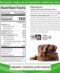 Orgain Organic Vegan Protein Powder- Vanilla Bean + Chocolate Fudge – 21g Plant Based Protein (2.03 Lb Each) 2